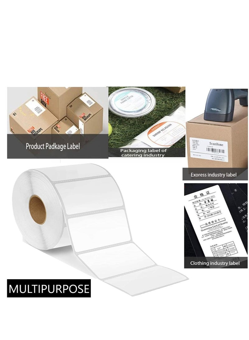 ملصقات ملصقات ملصقات الباركود الحرارية 60 × 40 - 2.5 × 1.5 بوصة - 60 مم × 40 مم - 800 ملصق لكل لفة - ملصقات بيضاء ذاتية اللصق لطباعة الباركود (لفة واحدة (800 ملصق) لكل عبوة) - Image 3